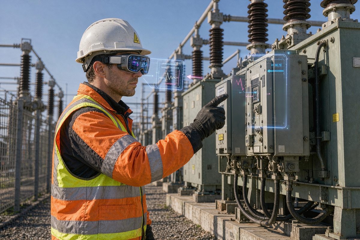 AR smart glasses during on-site inspection
